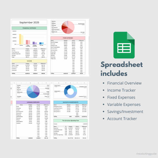 Monthly Budget Spreadsheet - Image 2